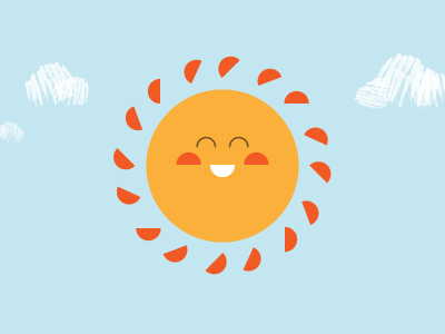 Happy Sun color illustration sun texture