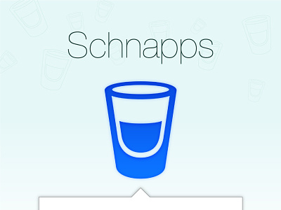 Schnapps App Icon app glass glyph gradient icon iconography mac mac osx menu menu bar pictogram shot
