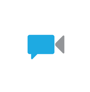 Video Conference Icon cyan iconography lavisual two color