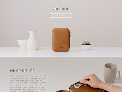 Site Design // This Is Ground - MOD button font hand leather physical product responsive site soft web