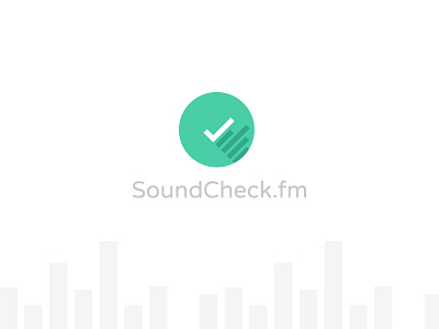 Soundcheck.fm bars check flat fm green identity logo mark music simple sound