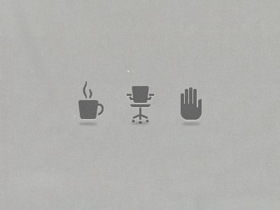 Pictograms chair coffee gray hand monochromatic pictogram simple