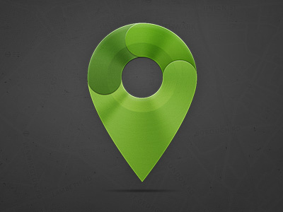 Pin Logo (Chuck Styles) green location map metal pin