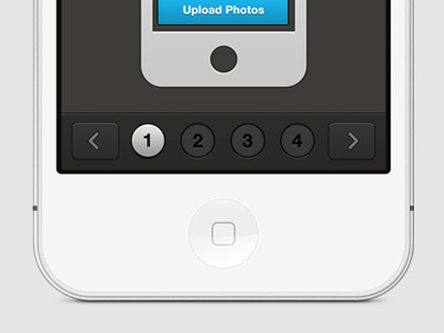 Onboarding (Dark) app bar batch button ios iphone numbers onboarding photo progress tab bar welcome flow