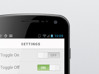 Android Settings Refresh android app clean custom green interface mobile settings simplistic stretchable toggle ui