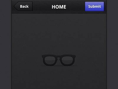 iOS Stuff button dark empty empty screen glasses interface ios iphone mobile purple top bar ui