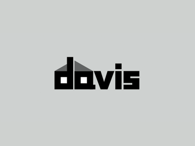 Davis Wordmark brand design grey house identity typography wordmark