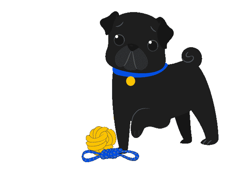 Today's been Ruff animation art badday bulldog covid design dog dogs frenchbulldog frenchie illustration illustrator puppy ruff ruffday workfromhome