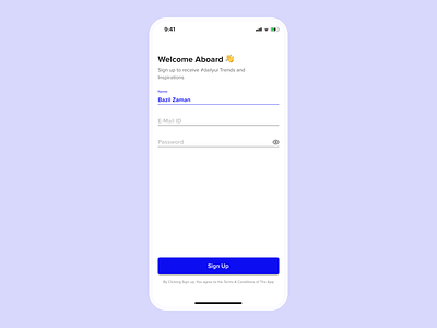 Signup Page dailyui dailyui 001 design flat ui