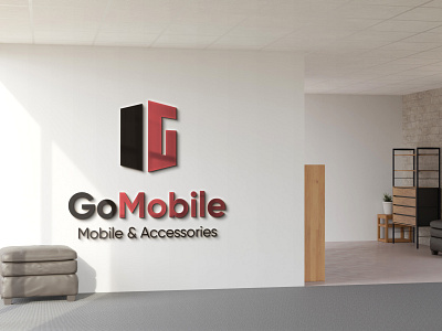 Branding For GoMobile black branding graphic design mobile office qatar red