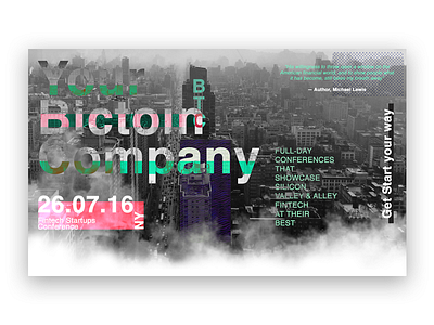 Promo web page concept advertising btc colors grid promo typography ui ux web