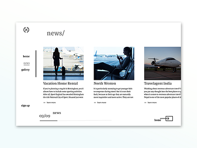 Side menu design feed interaction light menu news side menu simple ui usability ux web