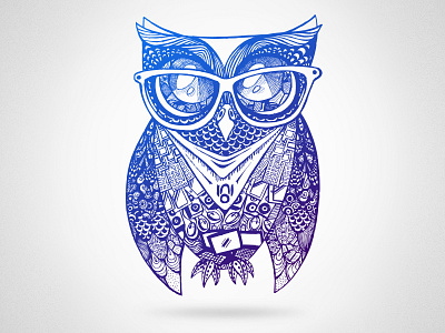 Owl design graphic hand drawn hand drawn illustration vector