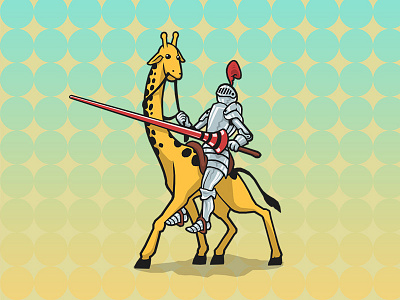 Valorous giraffe app armor creature fun illustration knight valorous giraffe vector