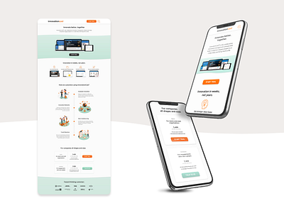 Landing Page Redesign | InnovationCast landing page landing page concept landing page design landing page redesign landing page ui landing pages redesign software company software landing page software services website software website