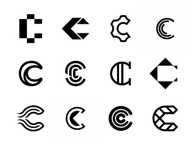 Letter C logo branding c design flat graphic icon letter logo logotype mark minimal symbol typography vector