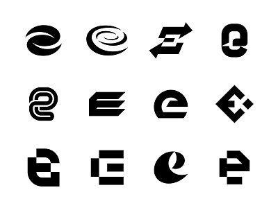 Letter E logo branding design e flat graphic icon letter logo logotype mark minimal symbol typography vector