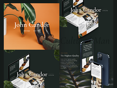John Candor — Project Showcase 📘 branding design dresscode fashion brand mobile shoes ui web web design