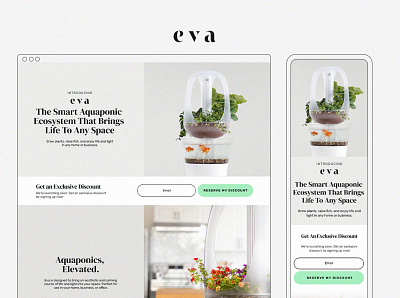 Eva - Landing Page Showcase design ios iphone mobile modern ui ux web