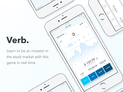 Verb App for iOS app clean design game ios market modern stock ui ux white