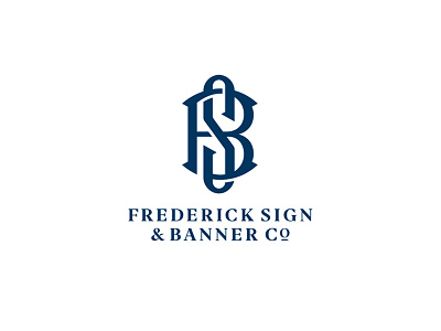 Frederick Sign & Banner Co. Logo b brand brand design brand identity branding logo logo design monogram monogram design monogram letter mark monogram logo s sign company