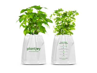 Plantjoy Delivery Packaging bag design box design brand branding branding design design packaging packaging design plant planting plants tape tissue paper