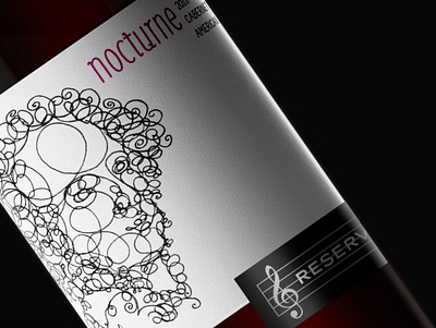 Catoctin Breeze Vineyard Nocturne Reserve composer design graphic design illustration label music print wine wine bottle wine label wine labels wine packaging
