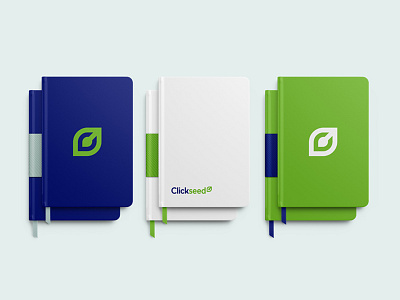 Clickseed Moleskins branding green identity logo moleskin notebook notebook cover