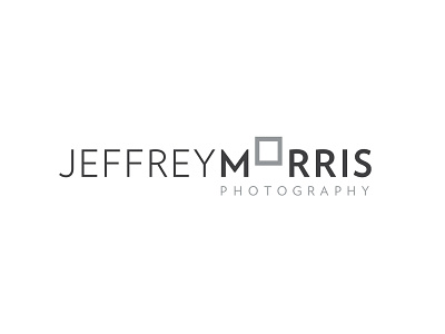 Jeffrey Morris Photography Logo brand branding design frame identity logo design photographer photography