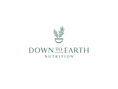 Down to Earth Nutrition Primary Logo brand brand identity branding design graphic design health and wellness identity illustration logo logo design nutrition nutrition practice rosemary visual identity
