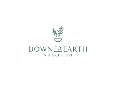 Down to Earth Nutrition Primary Logo brand brand identity branding design graphic design health and wellness identity illustration logo logo design nutrition nutrition practice rosemary visual identity