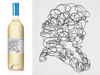 Catoctin Breeze Vineyard Composer Series – Chardonnay beethoven bottle composer illustration label packaging symphony wine wine label