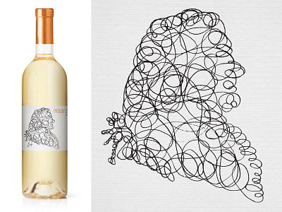 Catoctin Breeze Vineyard Composer – Vidal Blanc Berry bach bottle composer illustration label packaging prelude wine wine label