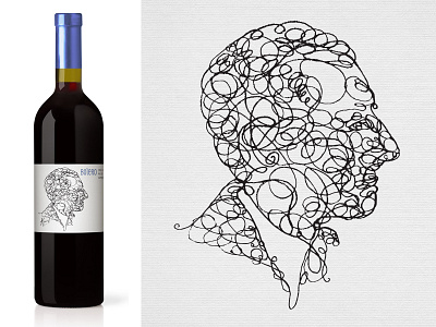 Catoctin Breeze Vineyard Composer – Red Blend bolero bottle composer illustration label packaging ravel wine wine label