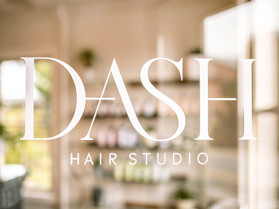 Dash Hair Studio Signage beauty beauty salon brand branding decal design hair salon hair studio identity logo logo design salon signage signage design