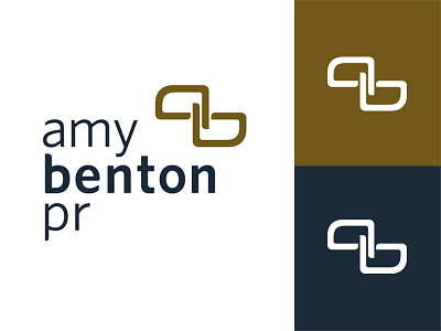 Amy Benton PR Logo a b branding business management connections icon identity link lockup logo marketing public relations