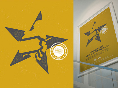 AAF District 2 2016 American Advertising Awards Call-For-Entries aaf addy advertising awards identity illustration logo poster screen printing seal star