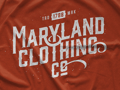 Maryland Clothing Co. Customized Lettering Tee 1788 apparel branding design lettering mark maryland t shirt tee trademark typography vintage