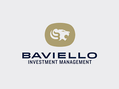 Baviello Investment Management Logo b brand coin currency identity investment leadership lion logo management wealth