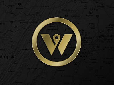 Warthen Team Brandmark brand branding foil gold identity location locator logo real estate seal w