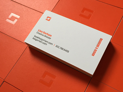 Lisa Gorham Letterpress Business Cards blood orange brand branding business card business cards design graphic design letterpress