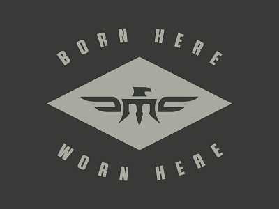 Maryland Clothing Co. Secondary Mark – Born Here Worn Here apparel black diamond eagle gray logo maryland