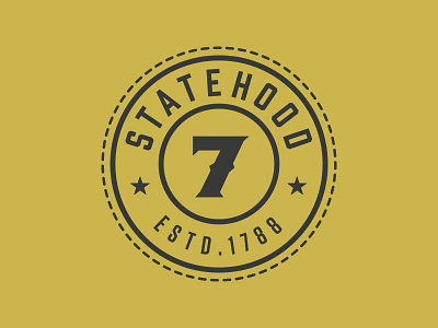 Maryland Clothing Co. Secondary Mark – Statehood 7 Seal 7 apparel black logo maryland seal star statehood yellow