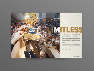 Mount Magazine Feature – Limitless alumni article editorial editorial design feature layout magazine publication spread university