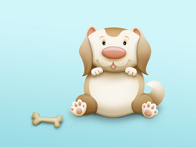 Miss Butternut bone character digital digital art dog drawing illustration illustrator puppy sketch