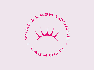 Winks Lash Lounge Secondary Tagline Seal beauty bermuda brand branding cosmetics crest eyelashes eyes l lash lashbar lashes lashlounge logo lounge seal w wink