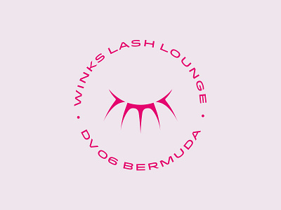 Winks Lash Lounge Secondary Seal beauty bermuda brand branding cosmetics eye eyelashes identity l lash lashbar lashes lashlounge logo logo design lounge w wink