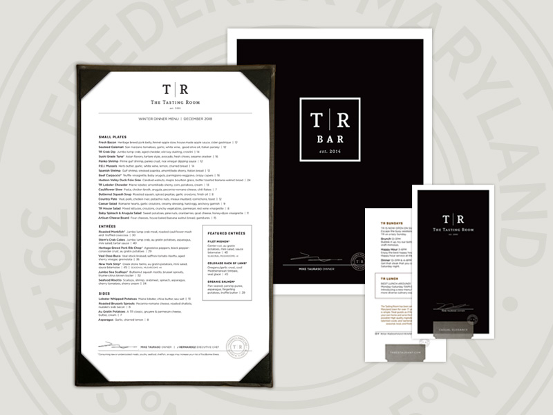 The Tasting Room Menu Suite By Lisa Gorham On Dribbble