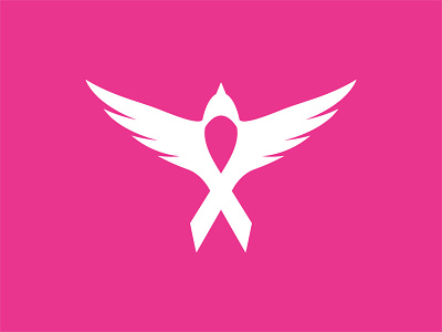 Team Hope Brandmark bird brandmark breast cancer breast cancer awareness feathers hope logo mark pink pink ribbon ribbon swallow team