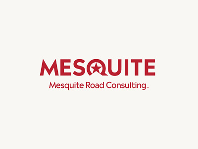 Mesquite Road Consulting Primary Logo assistive technologies assistive technology brand branding consulting consulting firm design identity logo logo design lone star maryland mesquite q red star typography